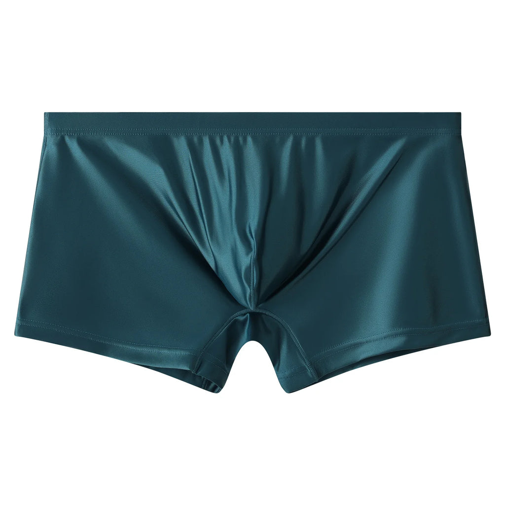 Men's Glossy Panties Boxers Underwear Sexy Men Breathable Boxershorts Underpants Man Solid Boxers Hombre Boxer Shorts Slips