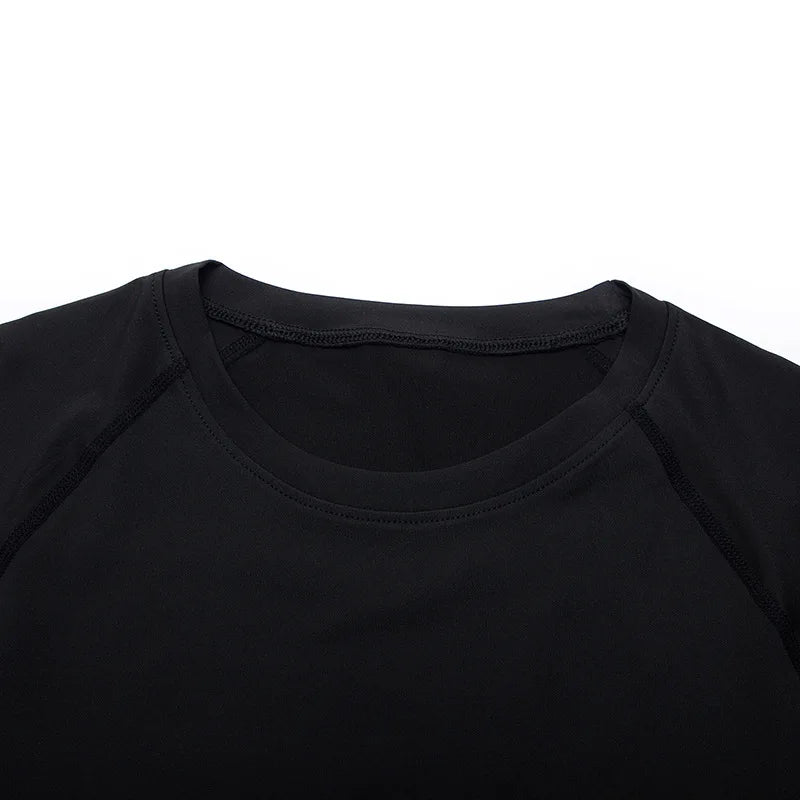 Men Gym Sport T-shirt Compression Elastic Quick Dry Tight Sweat-Wicking Breathable Jogging Running Fitness Athletic Workout Tee