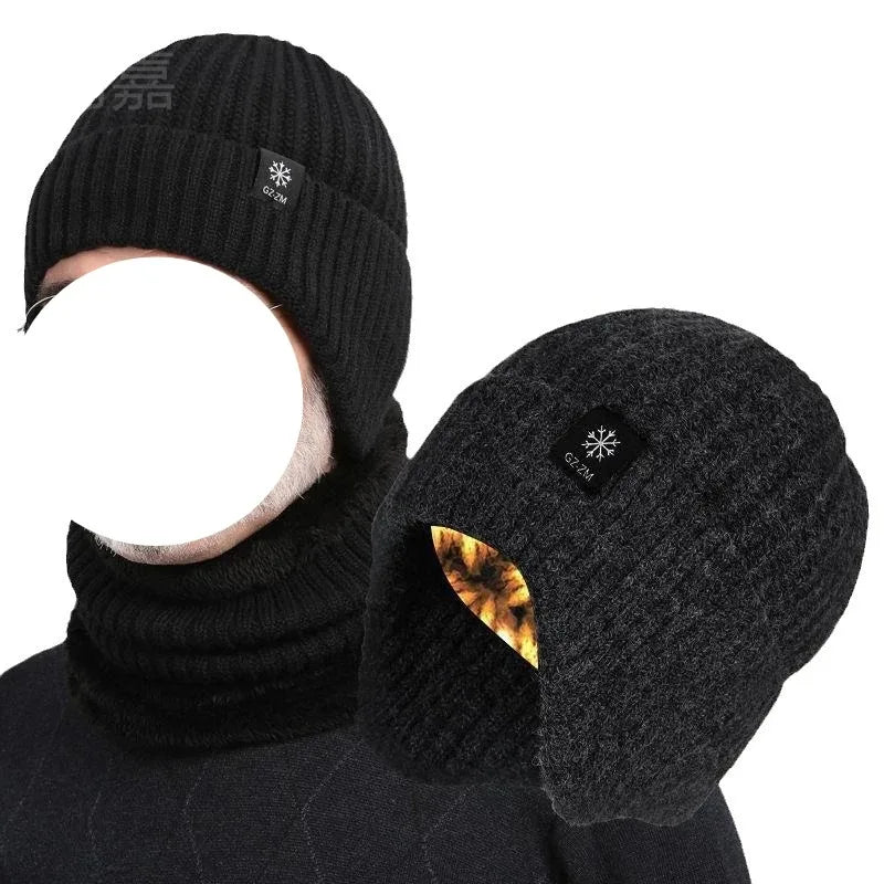 Men's Hat Winter Warm Knitted Hat Ear Protection Thickened Winter Autumn/Winter Knitted Hat