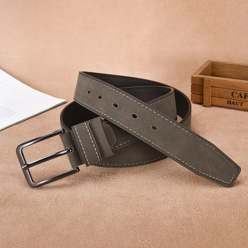 Men's Belt with Metal Pin Buckle, Designer Fashion Waist Strap Versatile for Everyday & Formal Outfits Great Gift Choice for Him
