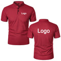 Customized Printed Polo Shirt Men Fashion Personality Collar Short Sleeve T-shirts Trendy Breathable Loose Basic Splice Top