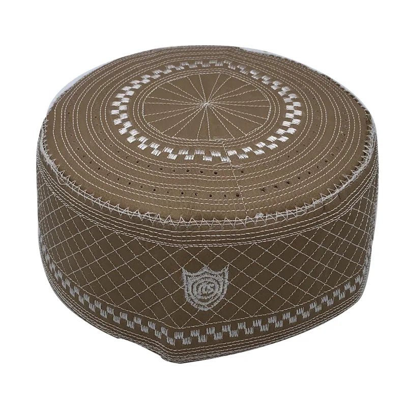 Muslim Men Prayer Hat Cotton Embroidery Men's Islam Ramadan Hats Islamic Clothing Accessories Caps Arabia Middle East Cap