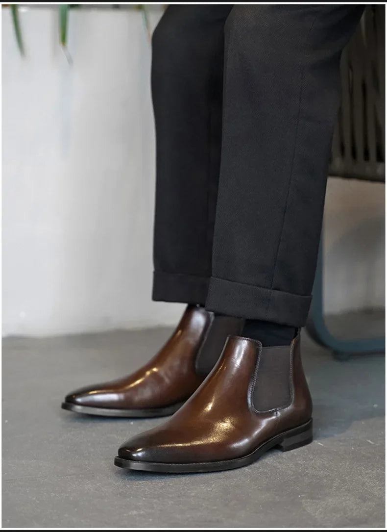 Men Chelsea Boots Brand Retro Comfortable Fashion Men Boots 2025