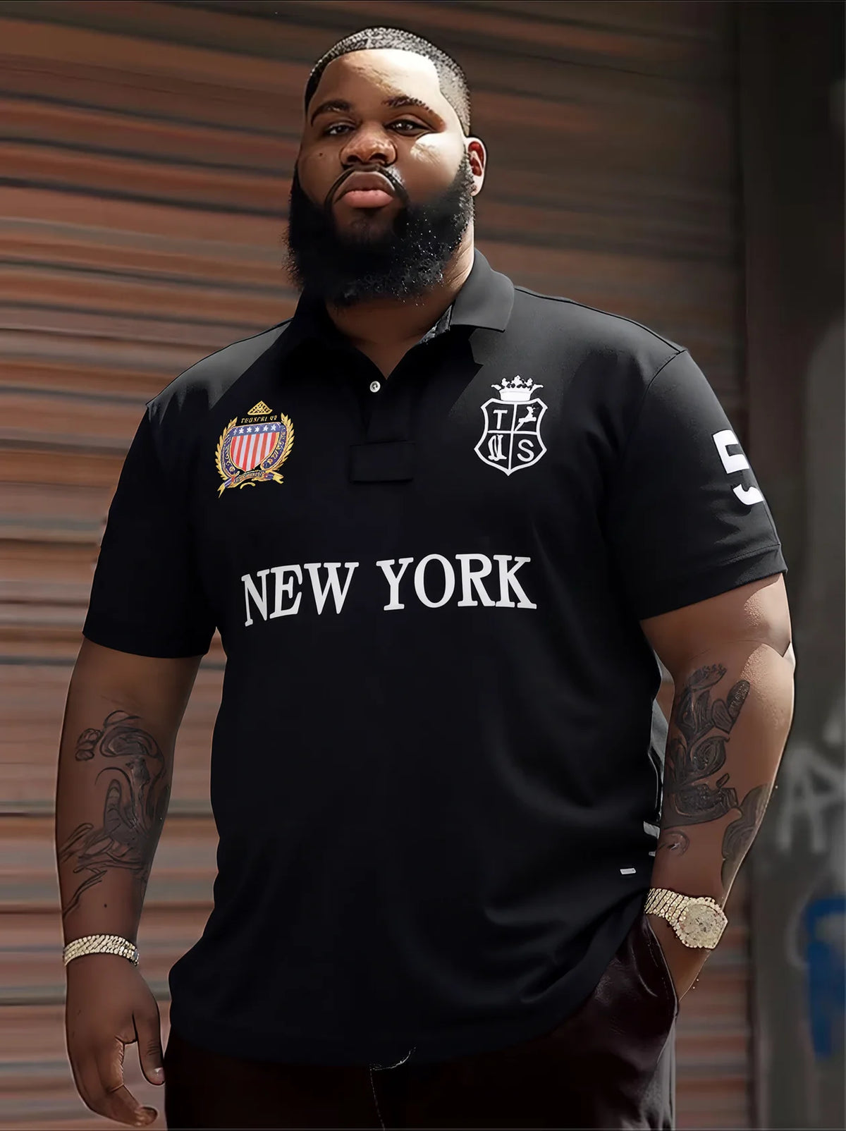 Men's Polo Shirt USA New York Royal Short Casual Sport Party High-End Cotton Embroidery Luxury Contrast Color Original Design
