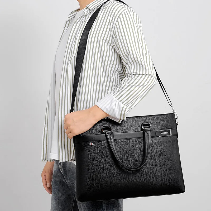 Men's Handbag, Business Casual Horizontal Design, Men's Bag, Official Document, One Shoulder Diagonal Cross Bag, Computer Bag