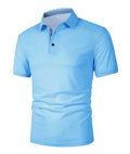 Men's Casual Summer Short-Sleeved Polo Shirt Fashionable Business T-Shirt Classic Solid Color Sports Golf Polo Shirt