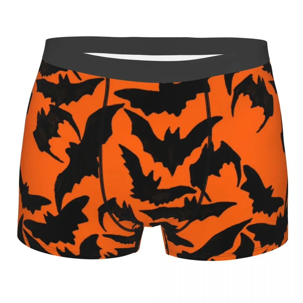 Black Bat Boxers Mens Panties Male Underpants Double Sides Printed Soft Breathable Machine Wash Cool Machine Wash Polyester
