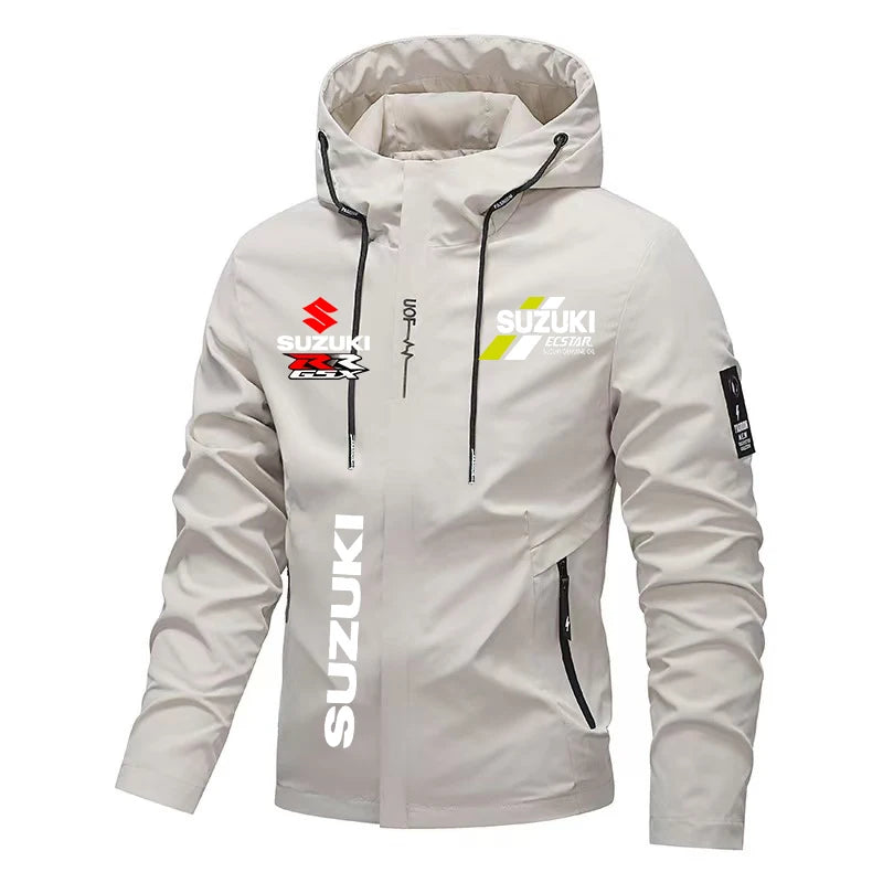Men's Windproof Hooded Motorcycle Jacket 2026 Bestseller Suzuki High-Quality Autumn Winter Riding Sweatshirt