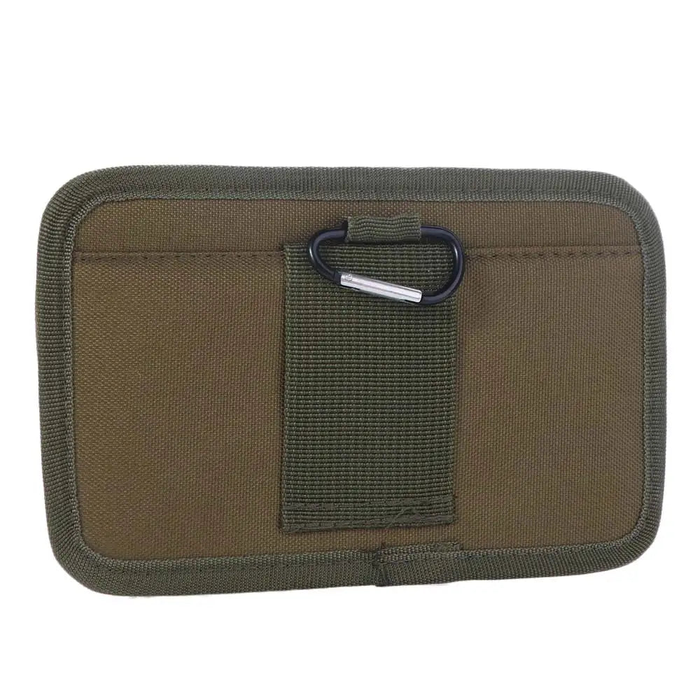 Bum Bag Men Waist Pack Phone Holder Multi-Compartment Mobile Phone Bags Canvas Zipper Close Men Wallet Pouch Hiking Cycling