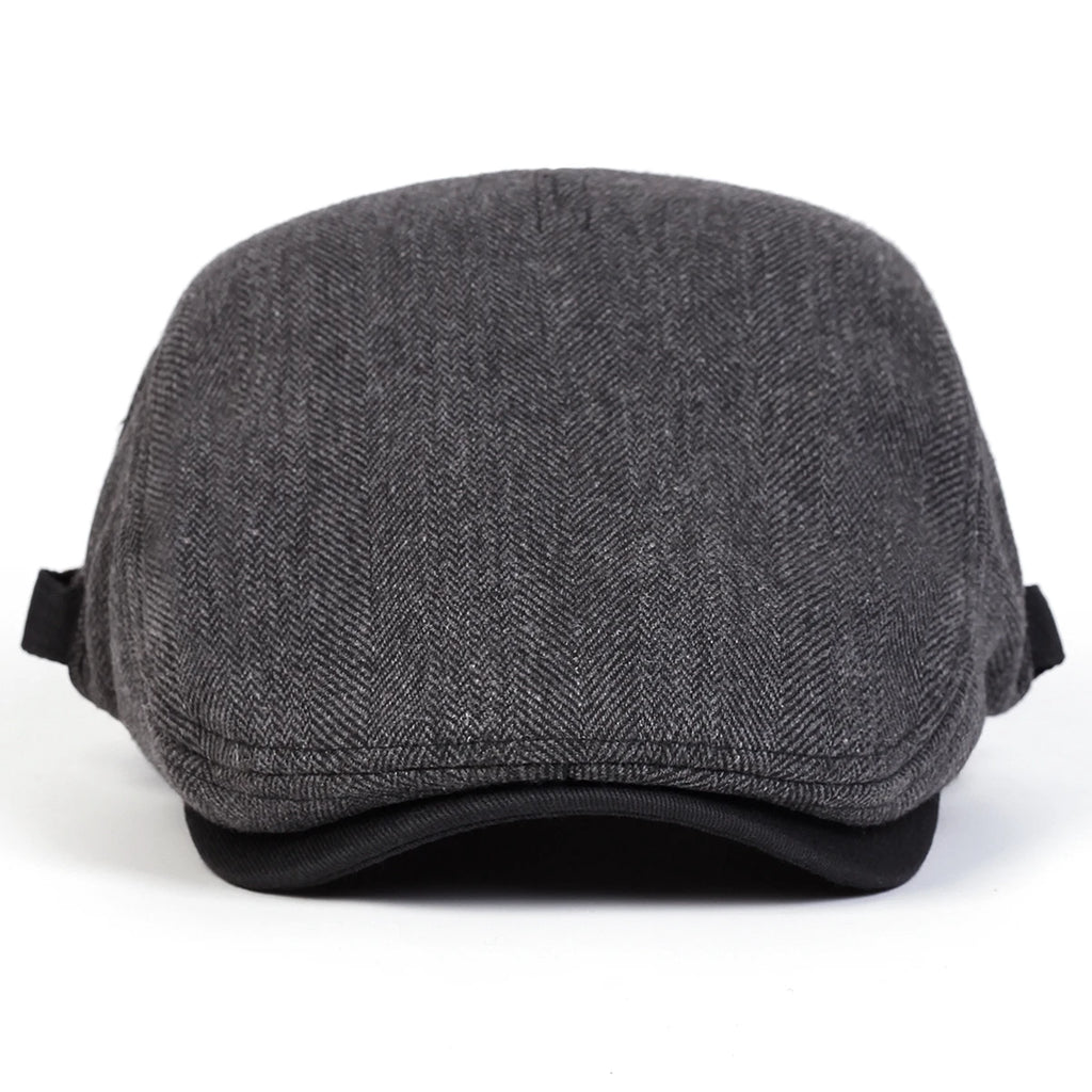 Men Retro Herringbone Grid Newsboy Caps British Painters Hats Spring and Autumn Adjustable Flat Cap Hip Hop Berets