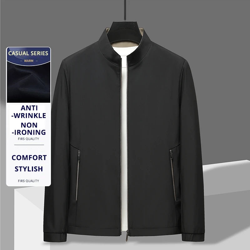 Top Quality New Men's Stand Collar Jacket Lightweight Windbreaker Outdoor Jacket Coats Soft Shell Autumn Casual Outerwear 2026