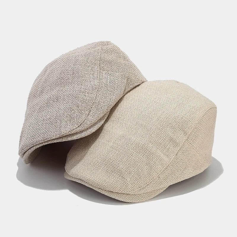Men's Classic England Style Hat Berets Breathable Caps for Men Women Summer Autumn Flat Cap Cotton Linen Retro Beret Hats Cap