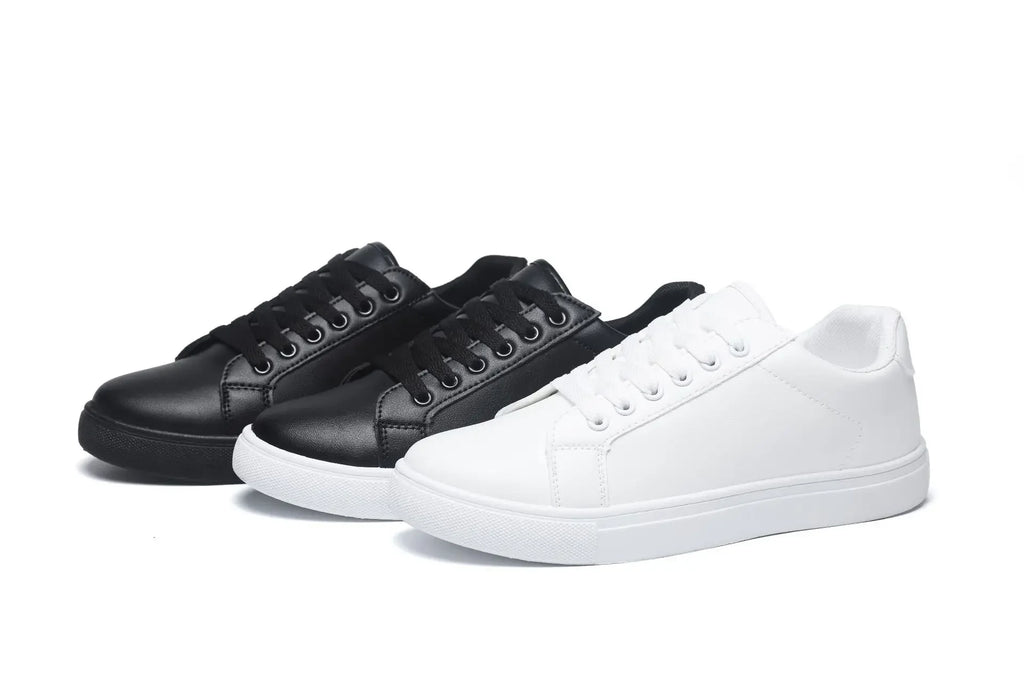 Sneakers Men Shoes 2026Leather Mens Casual Shoes Flat Male Footwear Fashion Black White Shoes Tenis Masculino Skateboard