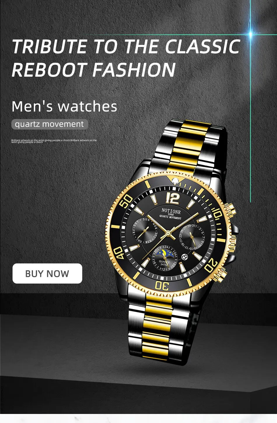 Fashion Mens Watches for Men Sport Waterproof Stainless Steel Quartz Watch Luxury Man Business Luminous Clock Relogio Masculino