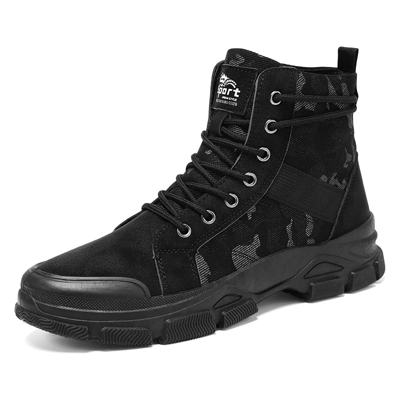 Camouflage Boots for Men Autumn Winter Platform Boots Outdoor High-top Shoes Men Ankle Boots Buty Robocze Meskie wear-resistant
