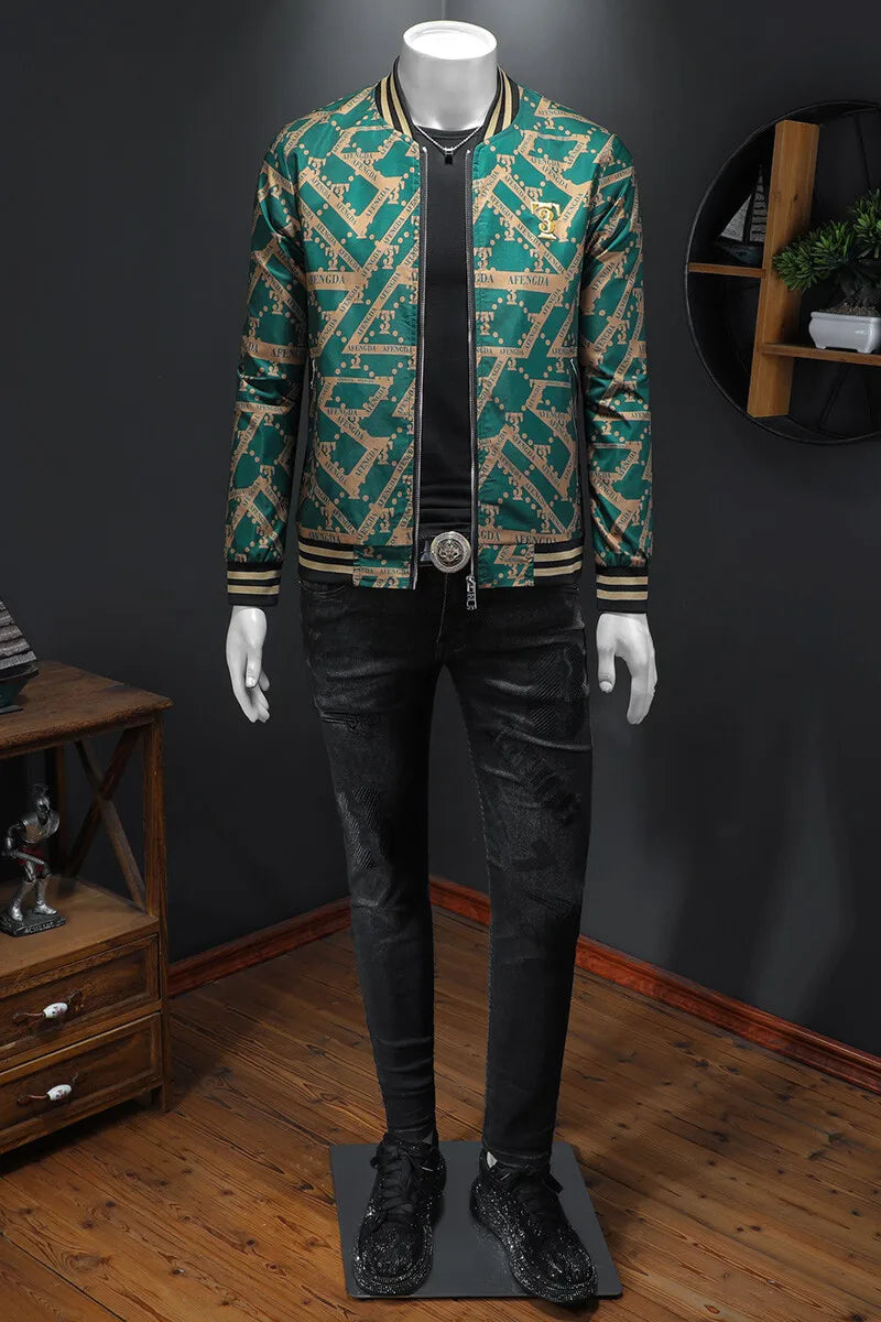 Autumn Winter Baseball Jacket Men Luxury Printed Casual Business Bomber JacketS Social Streetwear Windproof Outdoor Coats M-4XL