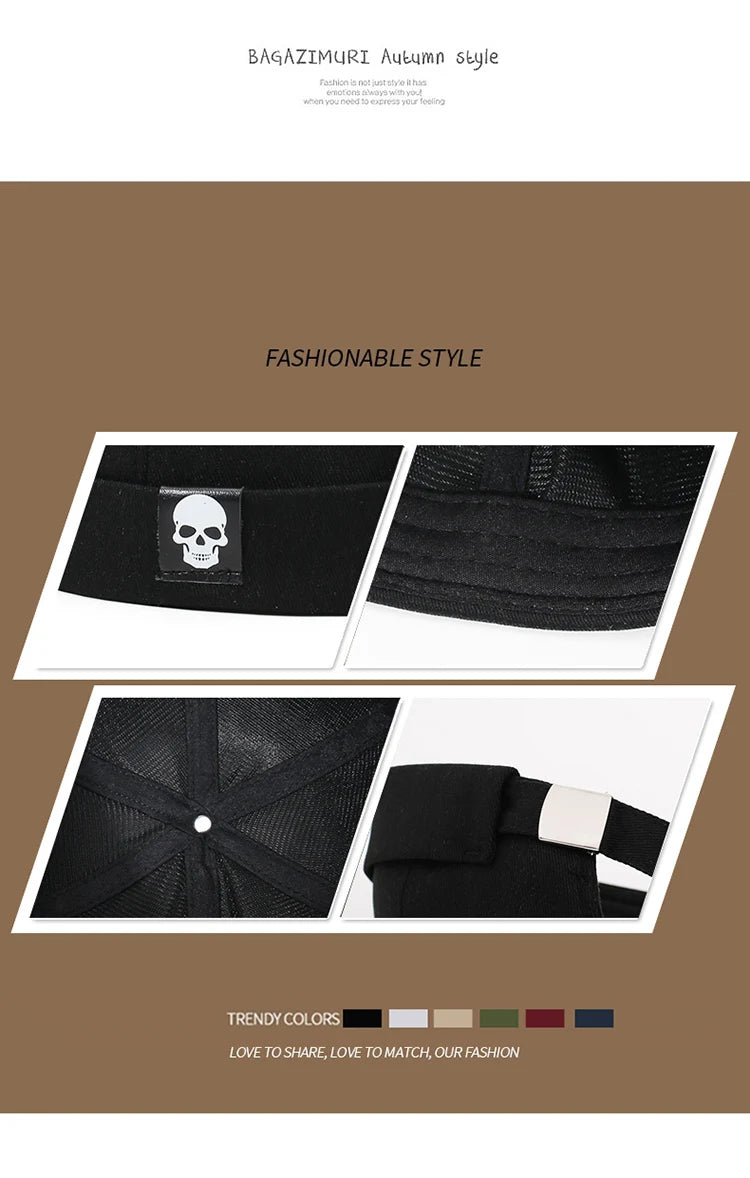 Men's and women's artistic street dance minimalist trendy hat new brimless melon skin hat Spring and Autumn landlord hat Hip