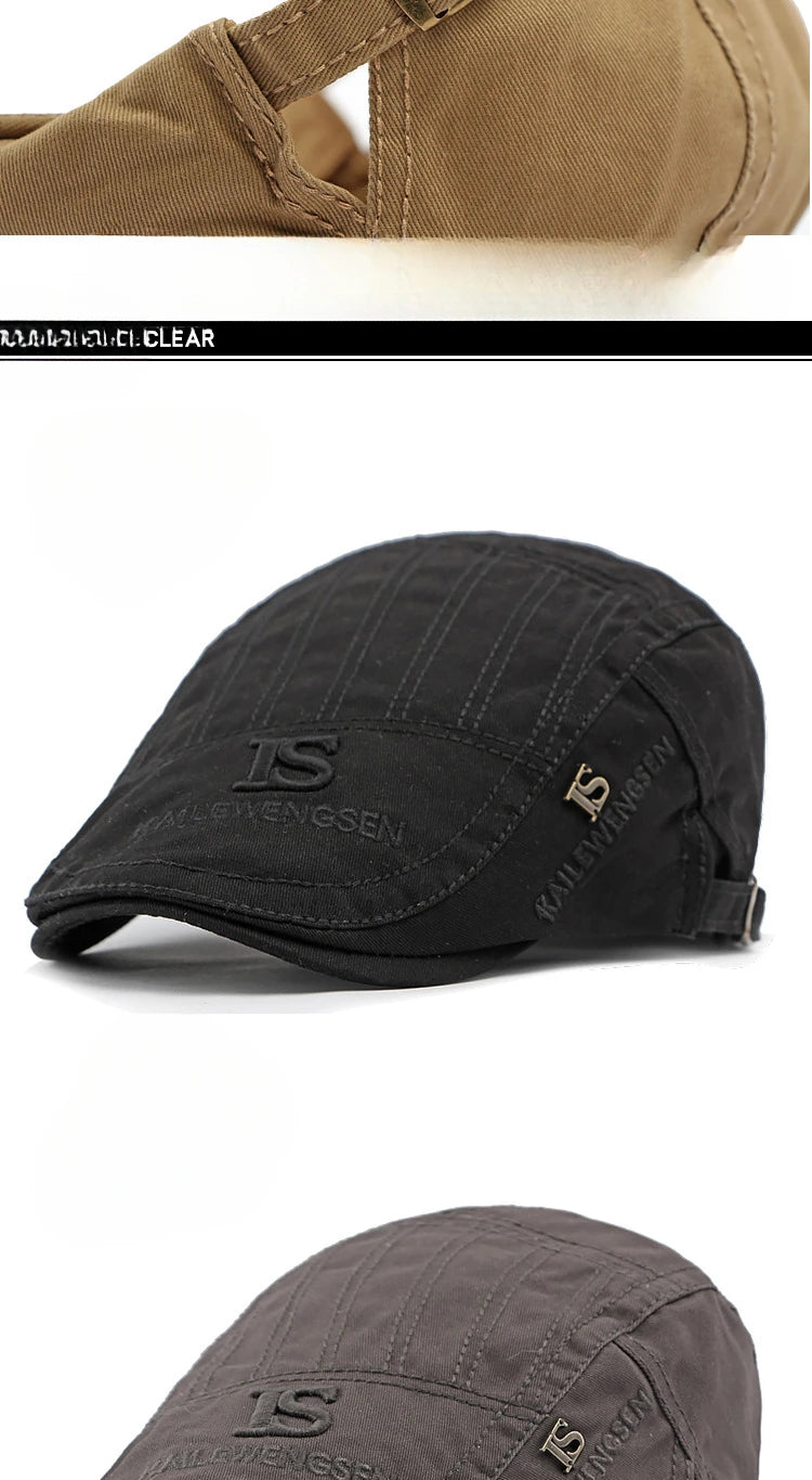 2026 Hat Men's Spring Summer  Embroidery Cotton Cap British Vintage Fashion Forward Hat Women's Casual Beret Youth Hat