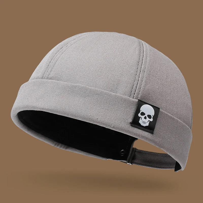 Men's and women's artistic street dance minimalist trendy hat new brimless melon skin hat Spring and Autumn landlord hat Hip