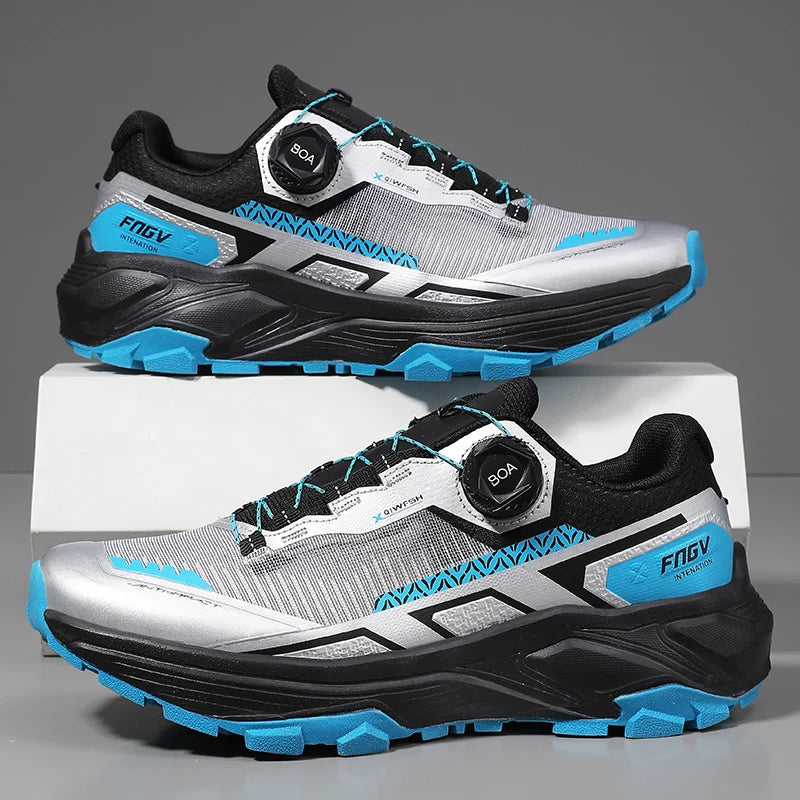 Shoes for Men 2025 New Men Sneakers Leather Waterproof Mountaineering Camping Hiking Shoes Thick Sole Comfortable Running Shoes