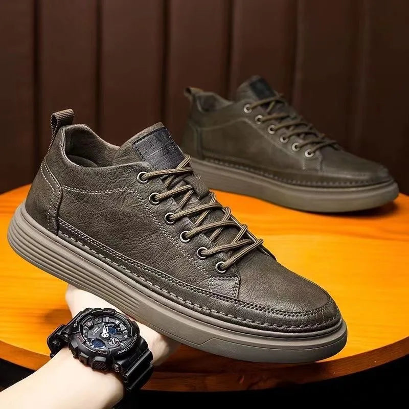 Man's Sneakers New Breathable Business Men Casual Shoes Autumn Non-slip Designer Black Leather Shoes for Men Zapatos Para Hombre