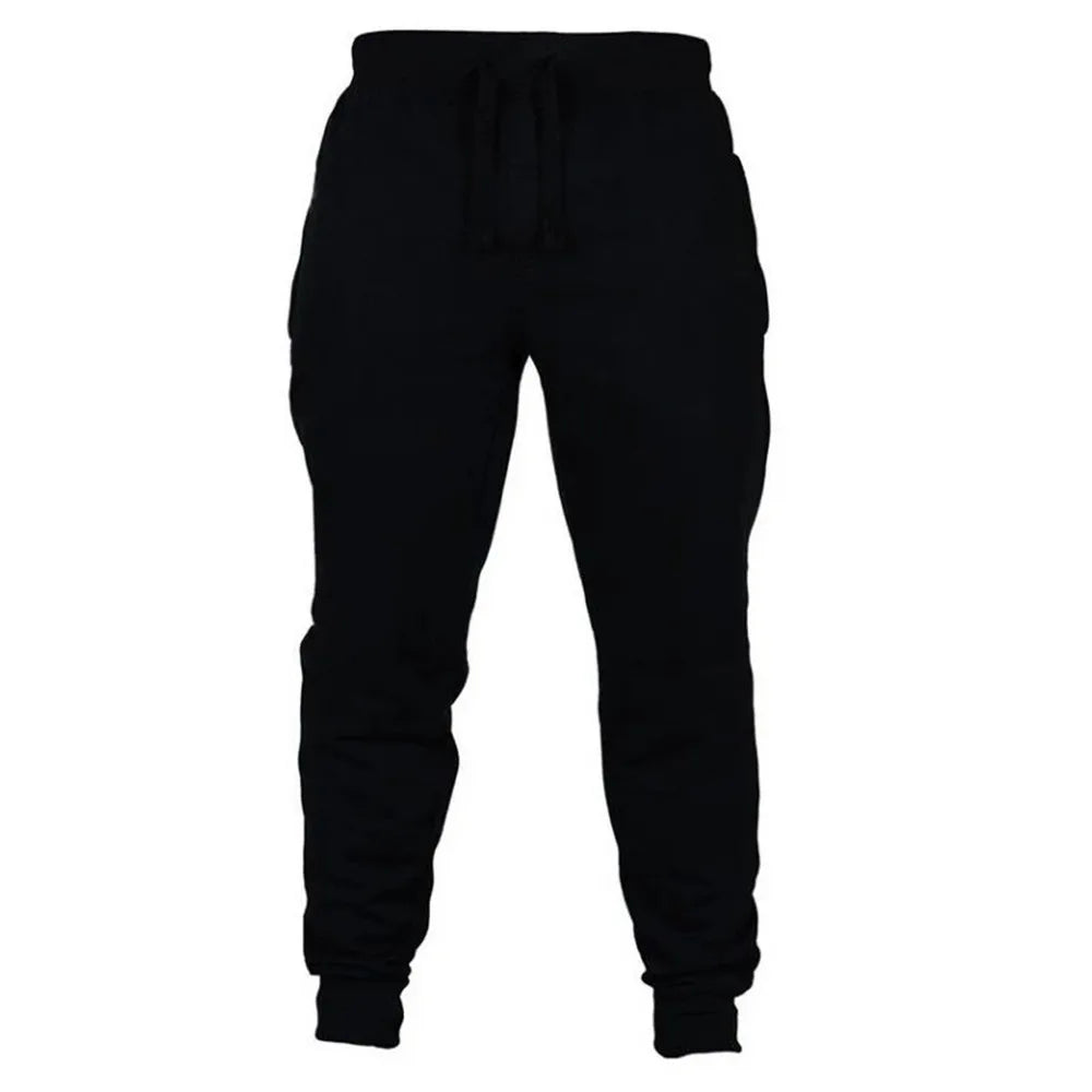 Autumn and Winter Men Warm Casual Pants Fitness Sportswear Tracksuit Bottoms Trousers Black Gyms Jogger Pants