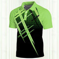 Men's Striped Sports Polo Shirts Golf Shirt Short Sleeve Polo Shirts Summer Casual Sportswear Loose quick drying 3D Print Jersey