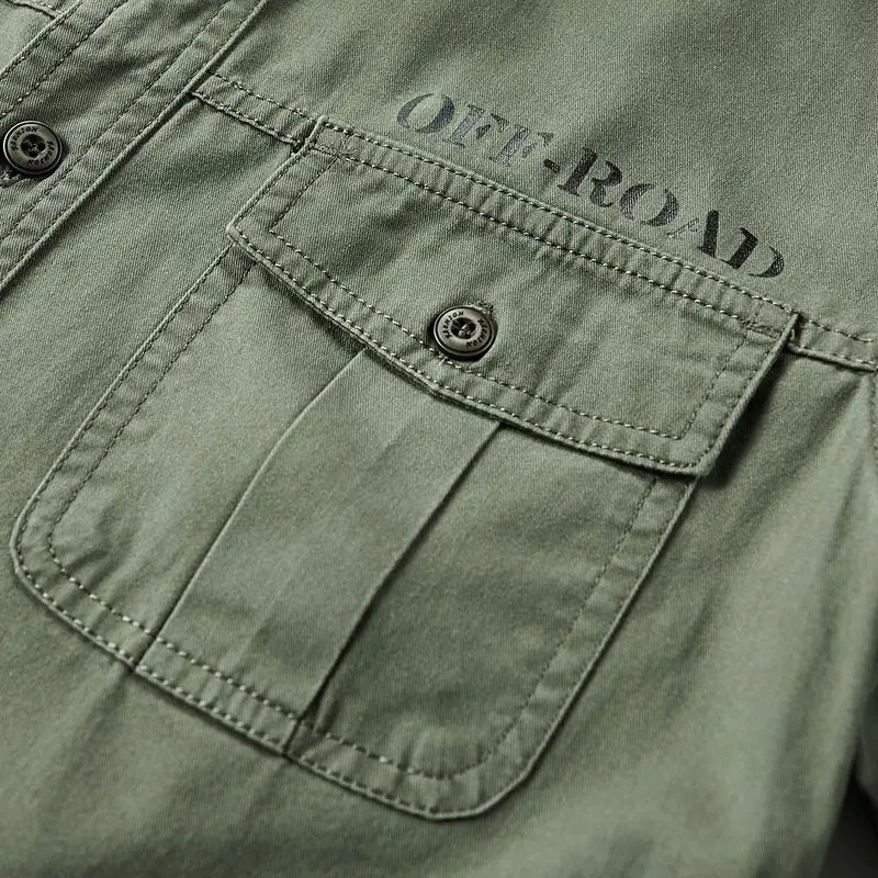 New Men's Spring Multi-pocket Military Tactical Shirts Male Autumn Breathable Blouse Long Sleeve Working Camisa Cargo Shirts