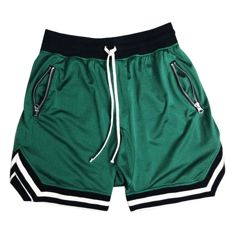 Men's Fitness Joggers Casual Breathable Short Sports Basketball Shorts Mesh Quick Dry Gym Shorts for Male Pants Summer