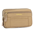 Bum Bag Men Waist Pack Phone Holder Multi-Compartment Mobile Phone Bags Canvas Zipper Close Men Wallet Pouch Hiking Cycling