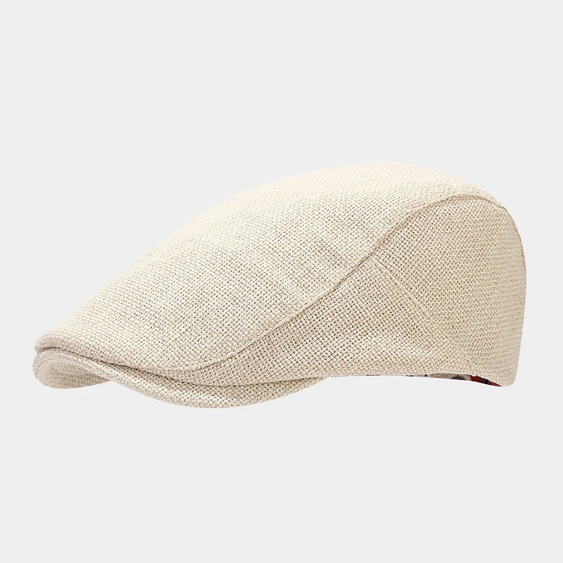 Men's Classic England Style Hat Berets Breathable Caps for Men Women Summer Autumn Flat Cap Cotton Linen Retro Beret Hats Cap