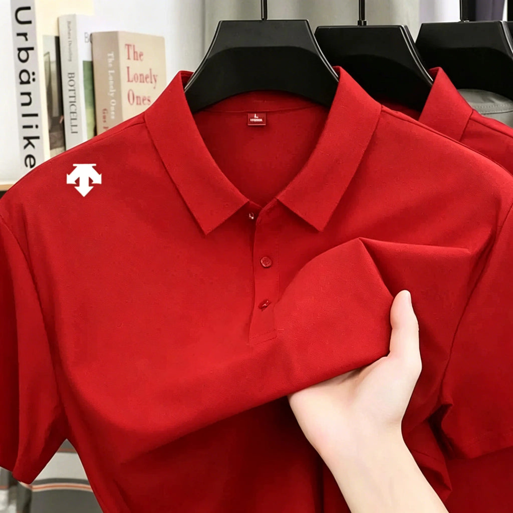 Men's Embroidered Polo Shirt - Fashionable Sports Top Comfortable and Breathable Casual High-End T-Shirt for Summer -Men's Shirt