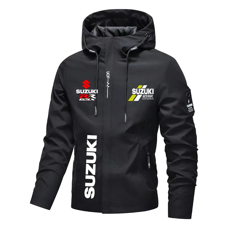 Men's Windproof Hooded Motorcycle Jacket 2026 Bestseller Suzuki High-Quality Autumn Winter Riding Sweatshirt