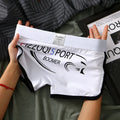 Men's Boxers High Elastic Letter Printed Underwear Sports Breathable Large Size Boxer U Convex Pouch Lingerie Underpants