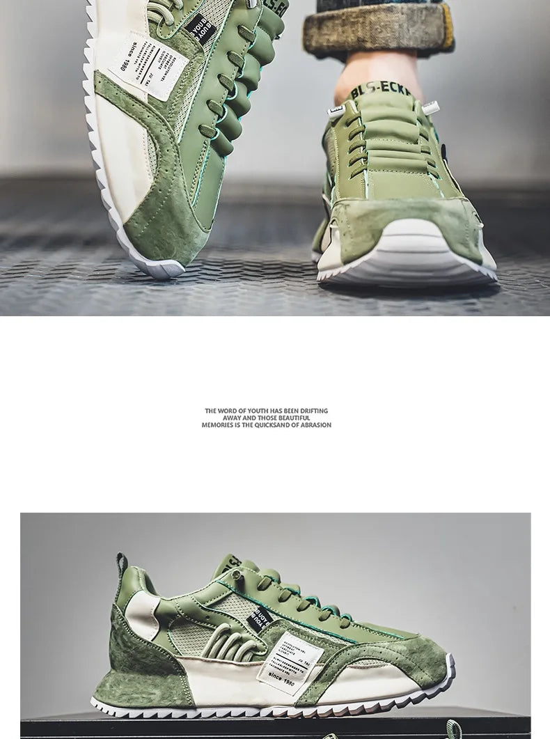 Men White Sneakers 2026 Spring Autumn Breathable Non Slip Running Shoes Lightweight Comfortable Fashion Cross Tied Casual Shoes
