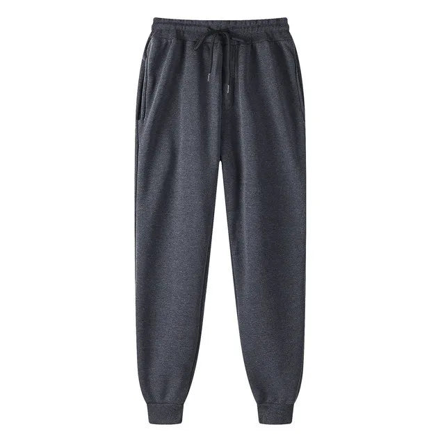 Autumn and Winter Men Warm Casual Pants Fitness Sportswear Tracksuit Bottoms Trousers Black Gyms Jogger Pants