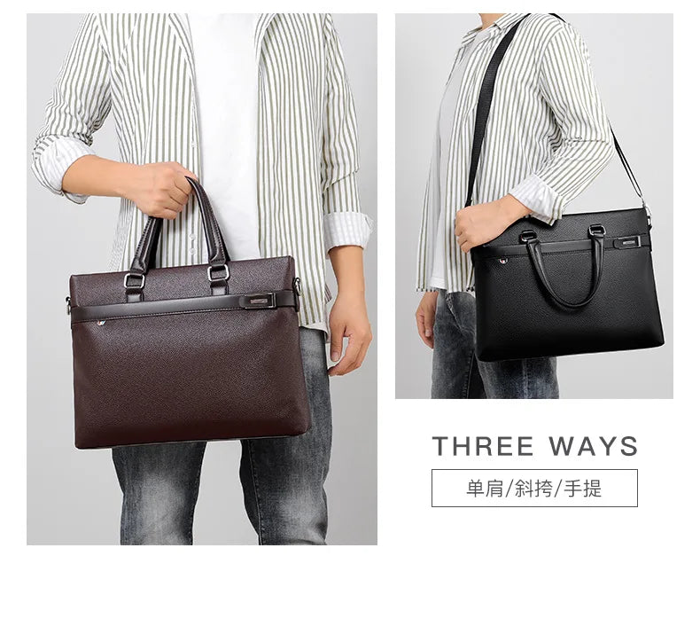 Men's Handbag, Business Casual Horizontal Design, Men's Bag, Official Document, One Shoulder Diagonal Cross Bag, Computer Bag