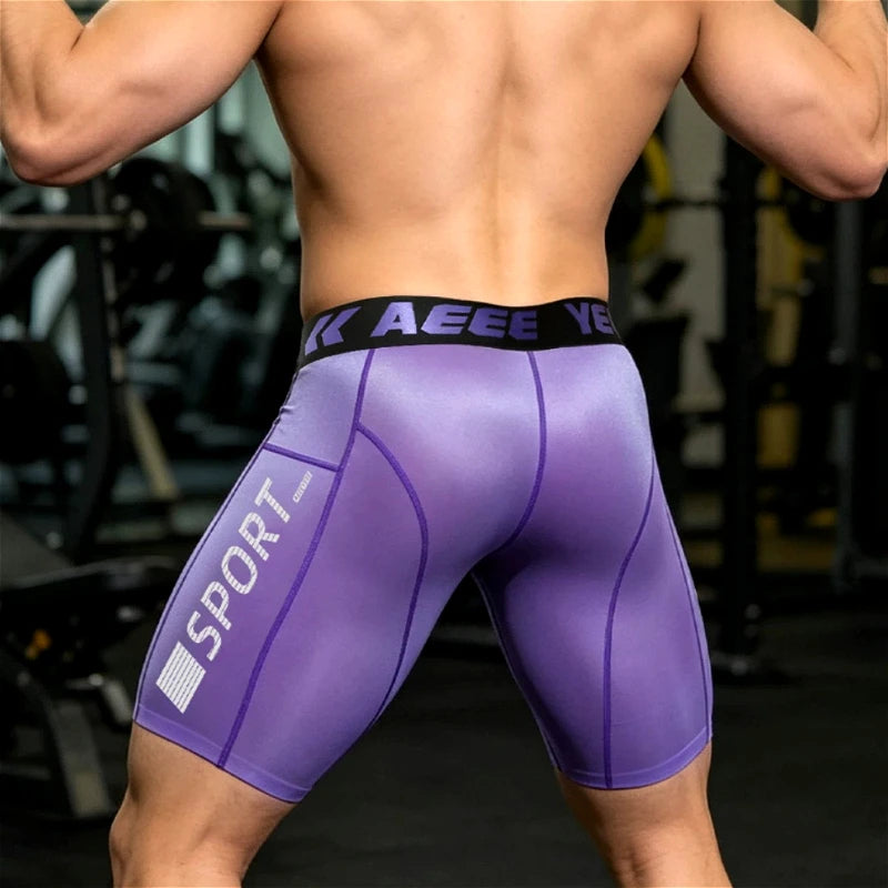 Boxershorts Sports Sexy Mens Long Underwear Quick-dry Shorts U Pouch Men Flat Boxers High Elasticity Man Panties Fitness Running