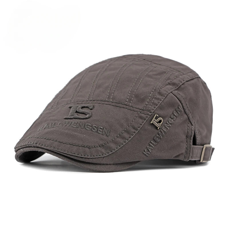 2026 Hat Men's Spring Summer  Embroidery Cotton Cap British Vintage Fashion Forward Hat Women's Casual Beret Youth Hat