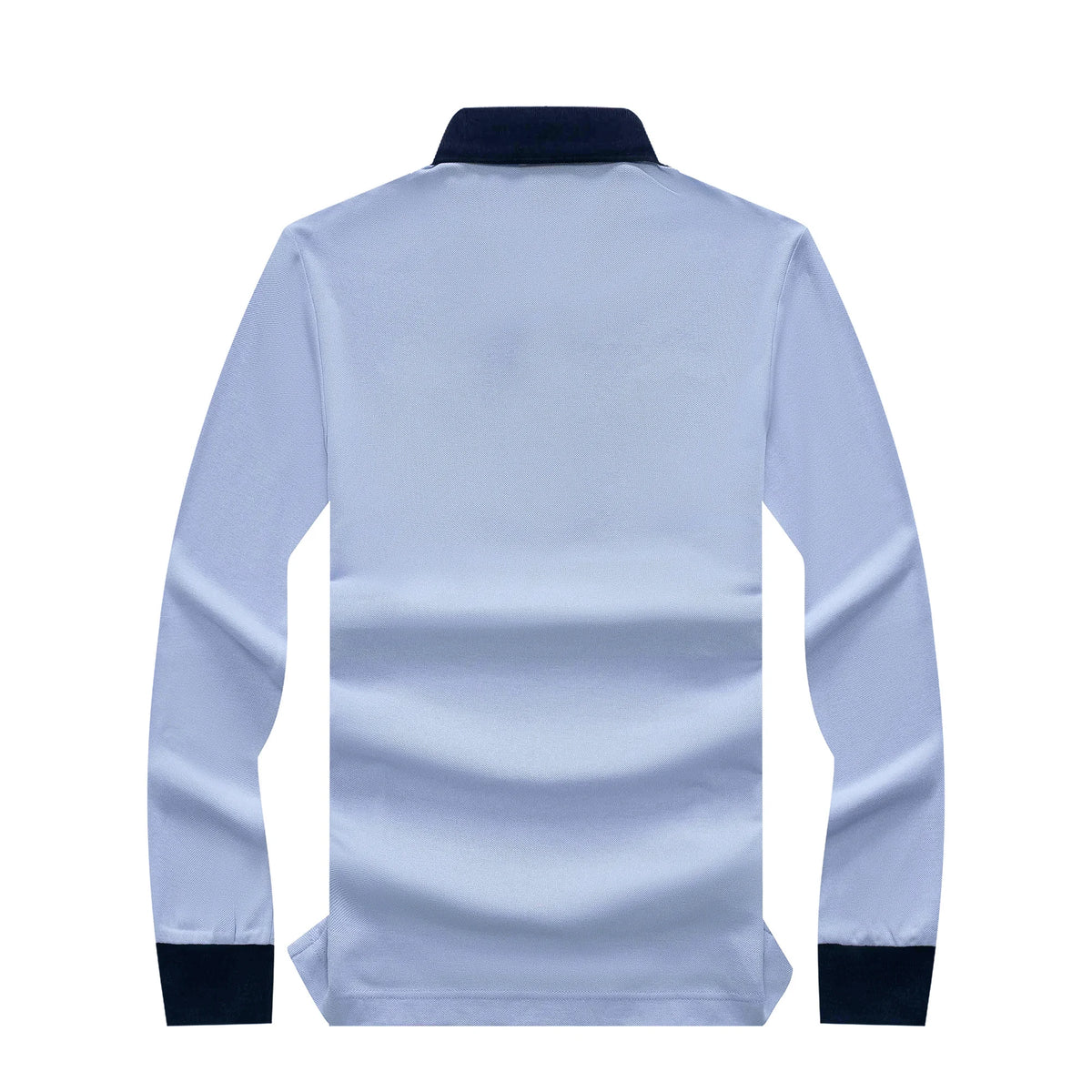 New Men's Long Polo Shirts 100% Cotton Full-Sleeved Collar Tee Shirt Dream Embroidery Casual Sports Tshirt US Size XS-7XL