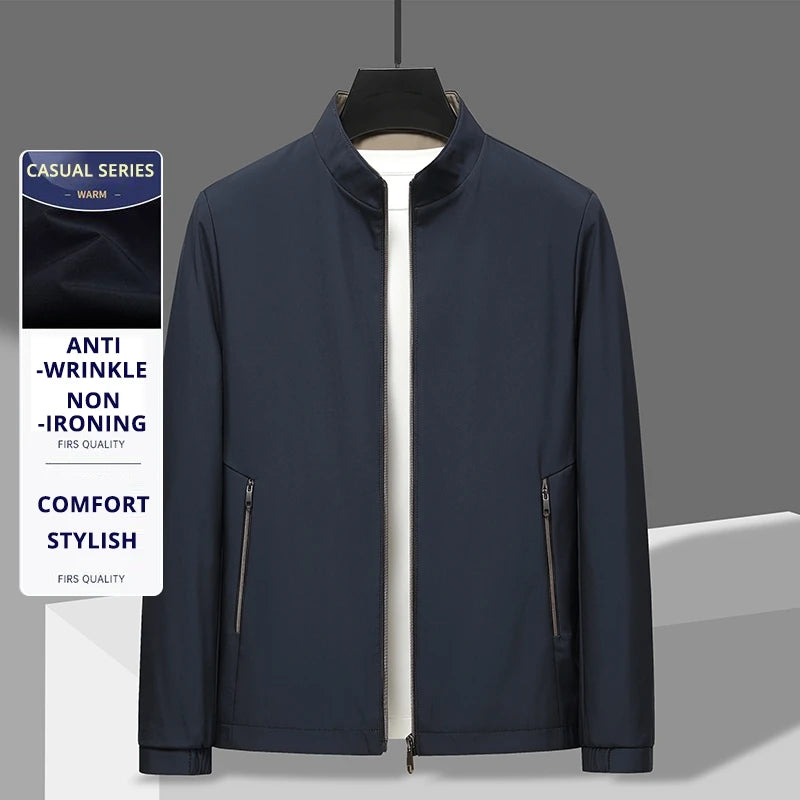 Top Quality New Men's Stand Collar Jacket Lightweight Windbreaker Outdoor Jacket Coats Soft Shell Autumn Casual Outerwear 2026