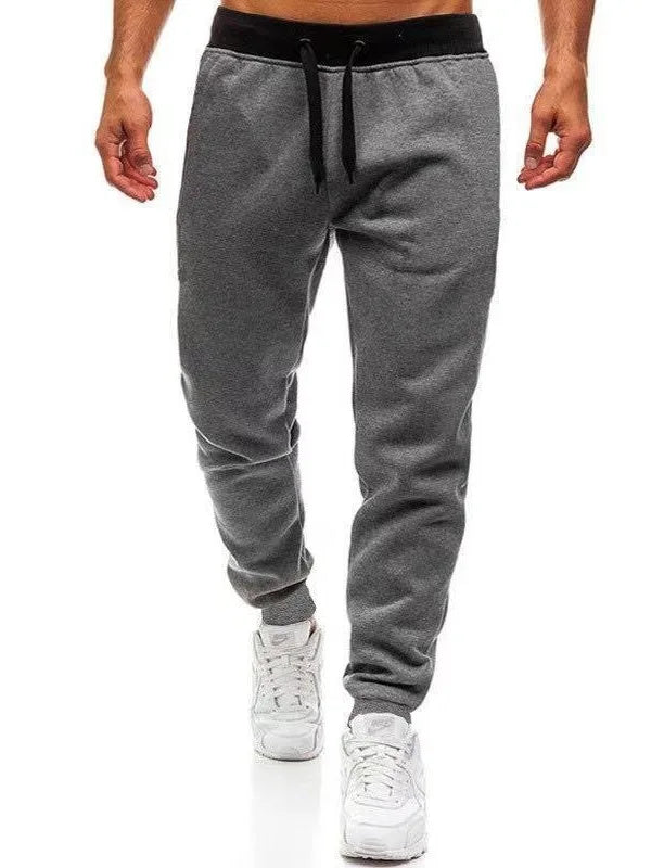 Autumn and Winter Men Warm Casual Pants Fitness Sportswear Tracksuit Bottoms Trousers Black Gyms Jogger Pants