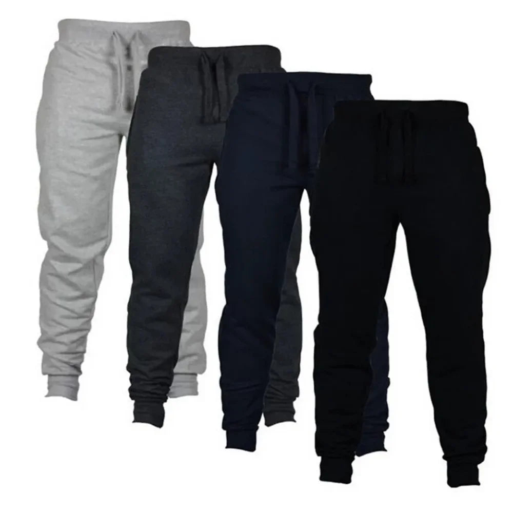 Autumn and Winter Men Warm Casual Pants Fitness Sportswear Tracksuit Bottoms Trousers Black Gyms Jogger Pants