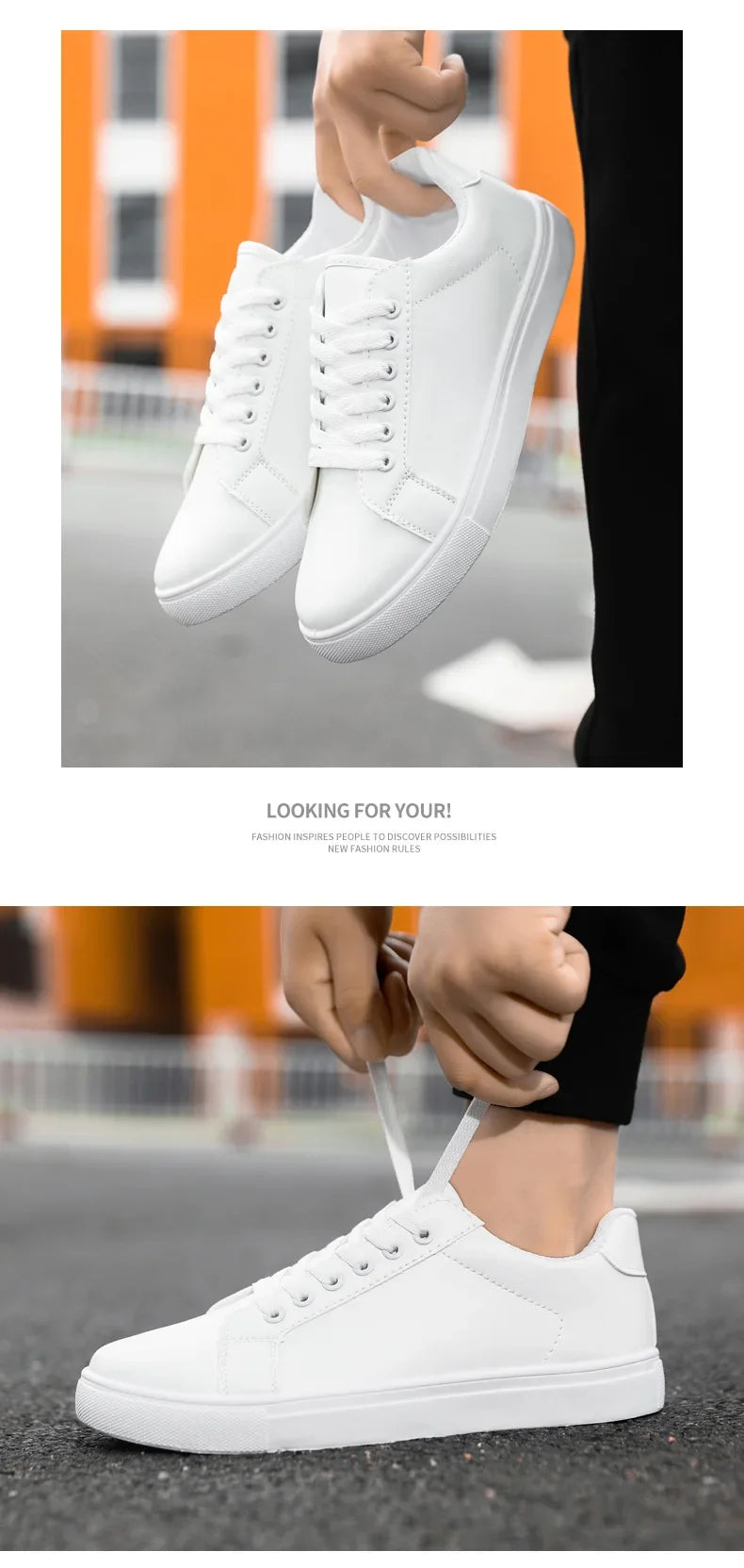 Sneakers Men Shoes 2026Leather Mens Casual Shoes Flat Male Footwear Fashion Black White Shoes Tenis Masculino Skateboard