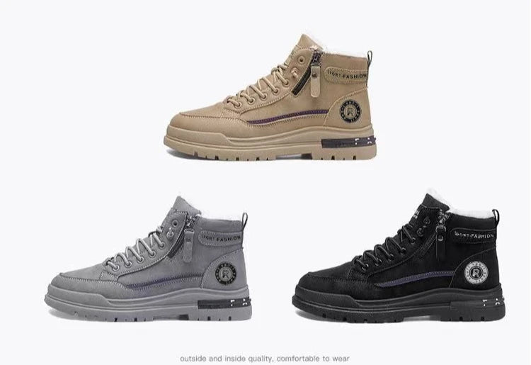 Men's High Top Boots, Casual Sports Shoes, Trendy and Fashionable Men's Boots