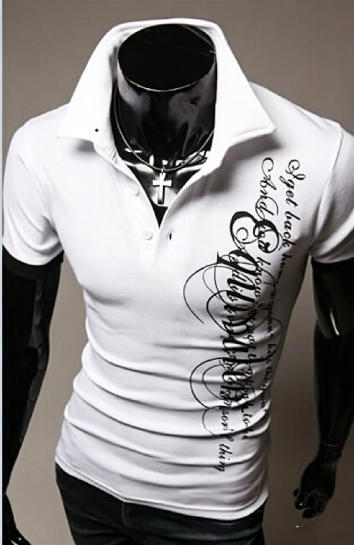 Polo-shirts  America Retro Street Minimalist and Fashionable Hip Hop Y2K Print Polo Shirt Men's Polo Summer