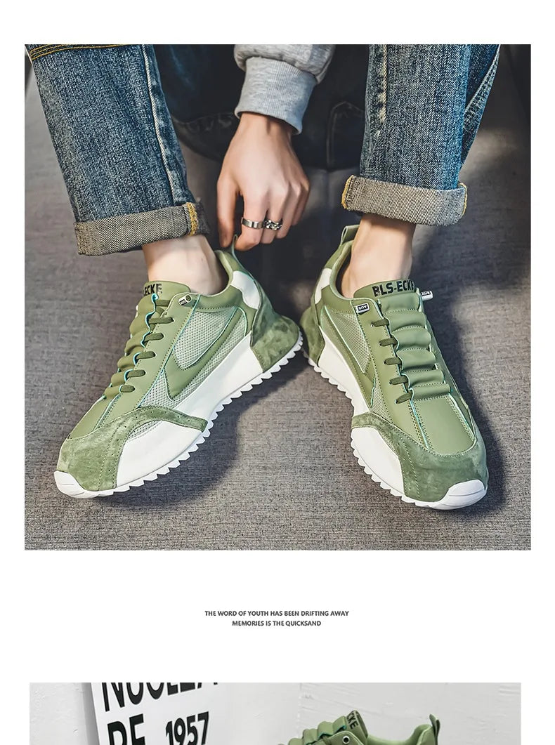 Men White Sneakers 2026 Spring Autumn Breathable Non Slip Running Shoes Lightweight Comfortable Fashion Cross Tied Casual Shoes