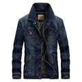 Men's Casual Denim Jacket Collared Outerwear Spring Autumn Winter New Style Large Size Trendy Men's Top 66008A