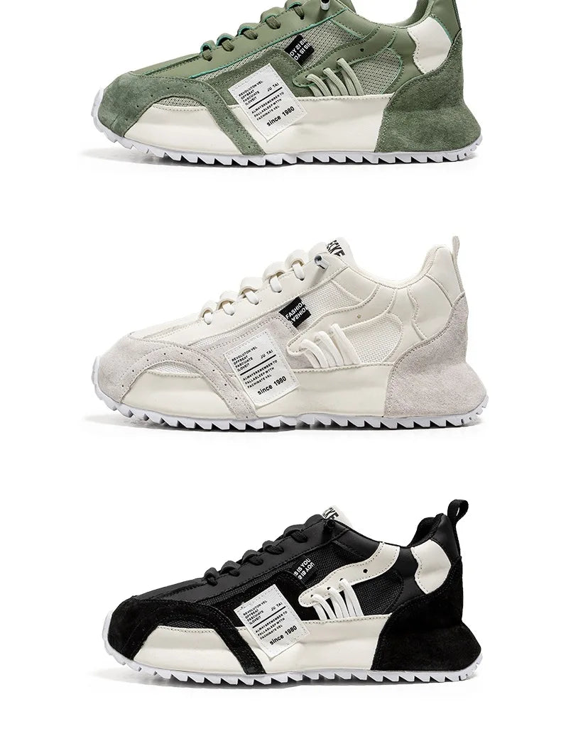 Men White Sneakers 2026 Spring Autumn Breathable Non Slip Running Shoes Lightweight Comfortable Fashion Cross Tied Casual Shoes