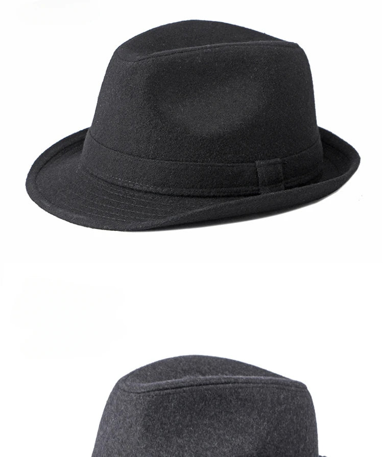 Gentleman Hat Men's British Style Retro Simple Pure Color  Top Hat Men's Casual Jazz Hat